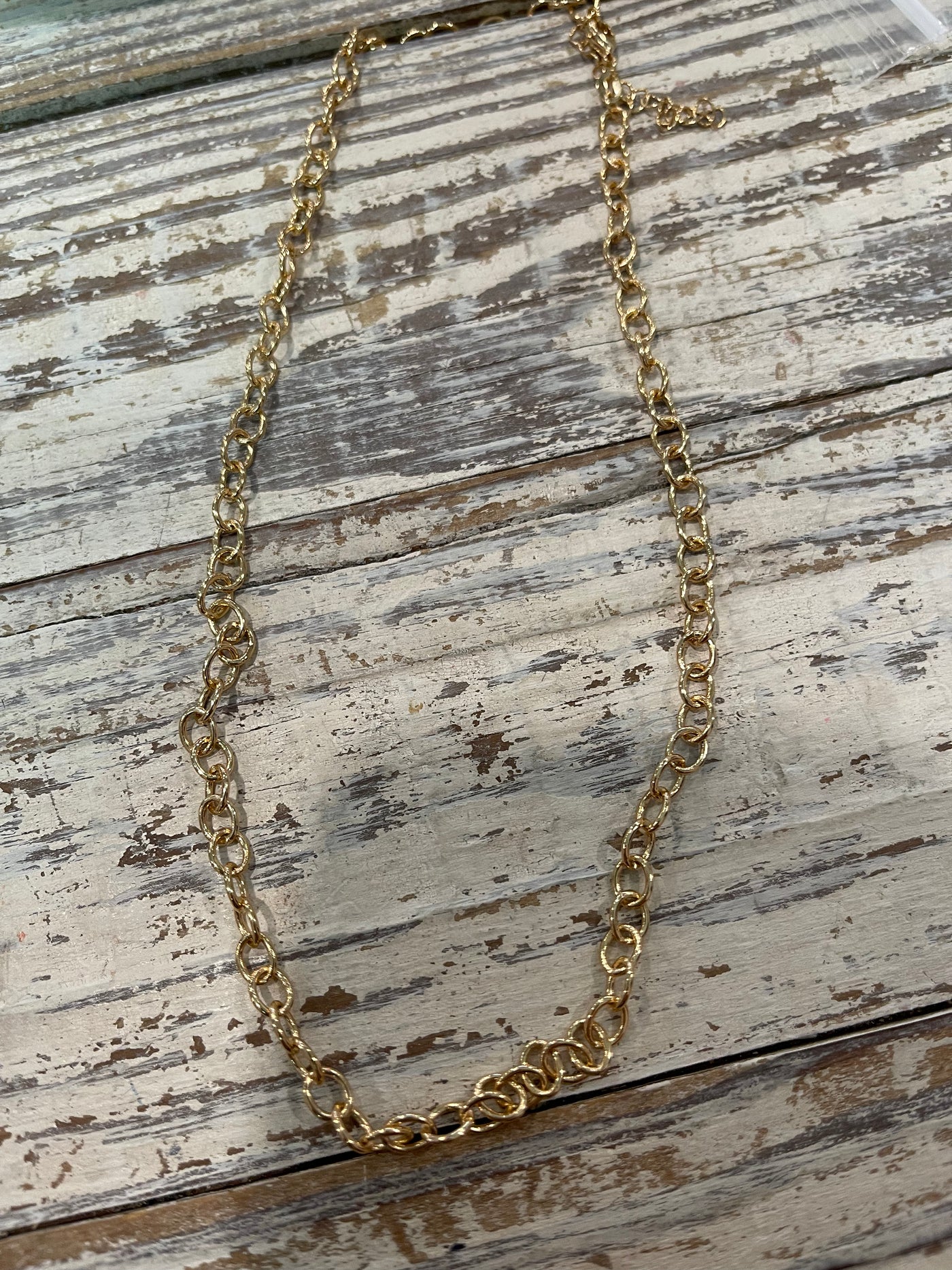 Rolo gold necklace